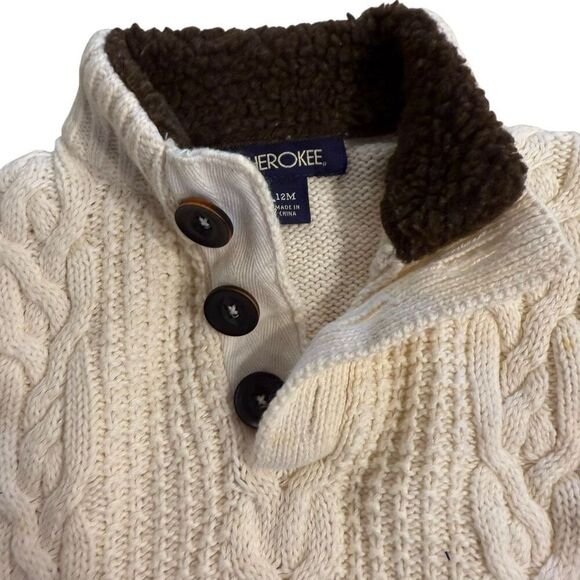 Cherokee cable knit sweater 12 months - Picture 2 of 3